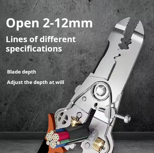 10-in-1 universal heavy-duty wire stripping pliers suitable for breaking, stripping, wrapping, cutting, and clamping wires