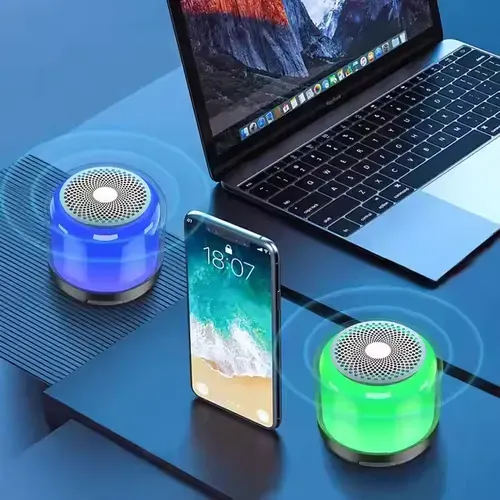 Wireless Bluetooth Speaker Trendy Music Bedside Lamp Dimmable Warm White Light &RGB Color Changing