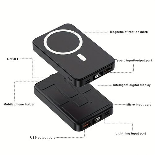 Magnetic bracket power bank