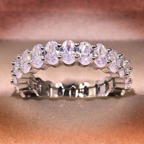 ✨ Oval Cut Full Eternity Zircon band Ring💎