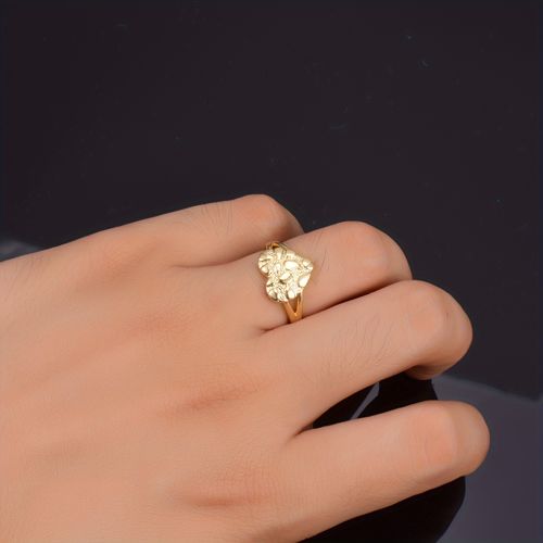 women heart nugget ring