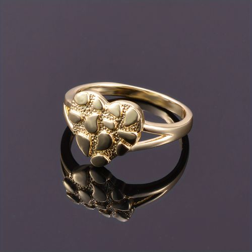 women heart nugget ring