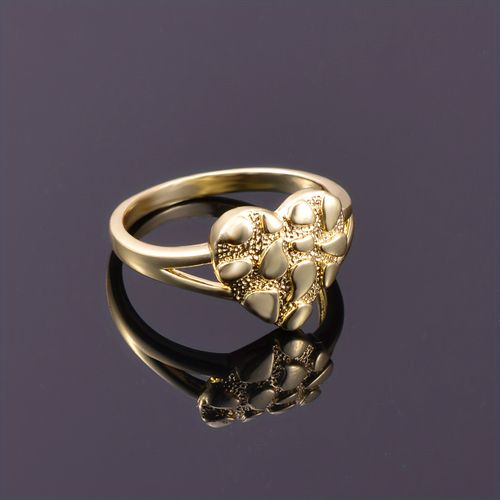 women heart nugget ring