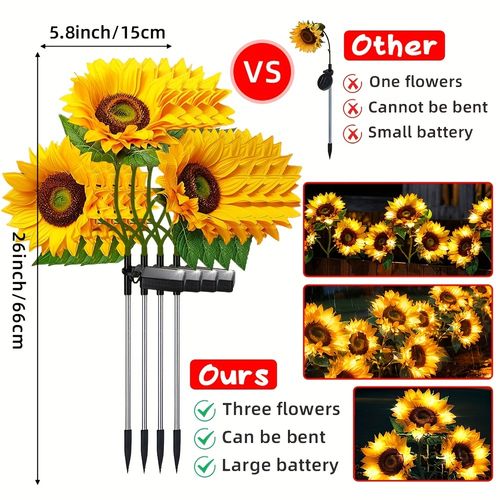 Sunflower Solar Garden Stake Lights