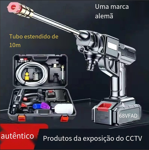 Pistola de água de alta pressão sem fio car wash home portátil pistola de jato de água forte recarregável bateria de lítio car wash máquina de limpeza hidráulica do carro