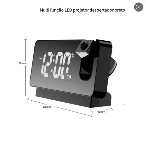 Despertador inteligente novo projetor luminoso despertador silencioso