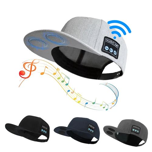 Criativo multifuncional recarregável música cap beisebol boné com removível sem fio bluetooth speaker dual ear estéreo externo