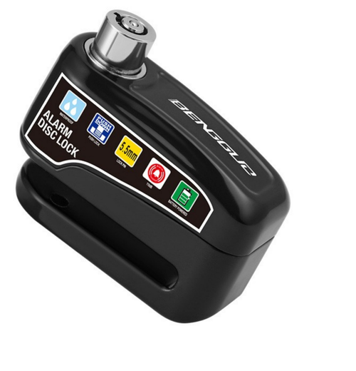 Bicicleta preta bicicleta elétrica motocicleta mountain bike alarme disco trava bloqueio