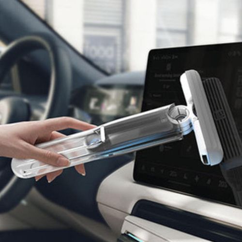 Foldable Mini Mop Portable Wet & Dry Use Strong Absorbent Sponge Sliding Wringing 70-80% Dehydration Rate for Desktop Cleaning