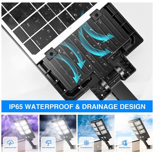 504 Led Powerful Lampe Solaire Outdoor Motion Sensor External Waterproof 12000 Lumen Solar Street Light