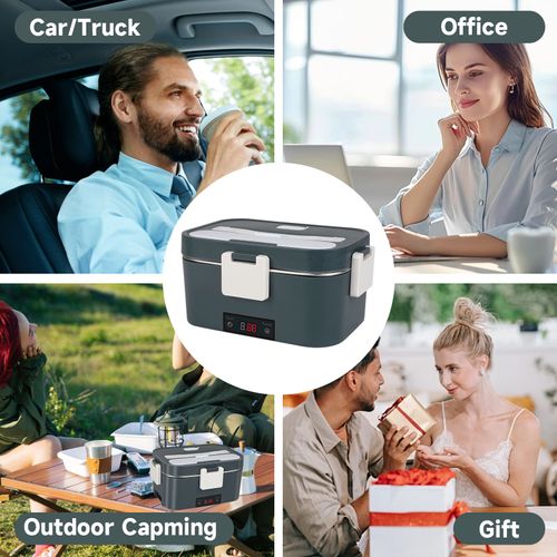 Electric Lunch Box Food Heater 3 in 1 Ultra Quick Heated Lu