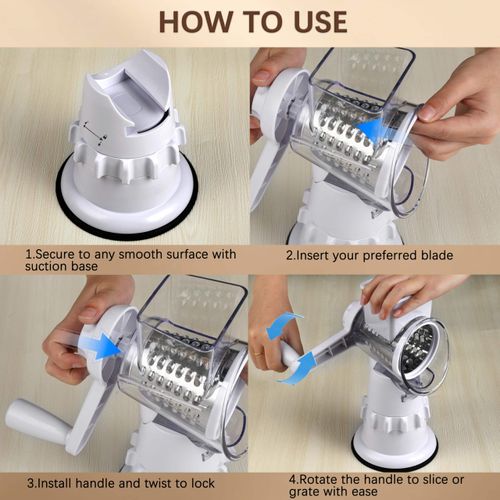 430 Stainless Steel Vegetable Cutter Round Rotating Cheese Grater Vegetable & Potato Cube Cutter Fruit & Vegetable Slicing Tool