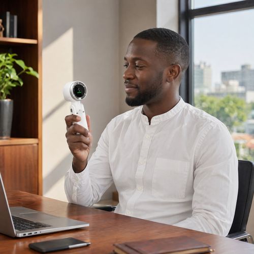 Portable Foldable Handheld Fan with LED Battery Display & Powerful Cooling