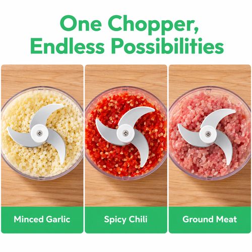 Mini Electric Food Chopper – Chop Garlic, Onion & Veggies in Seconds