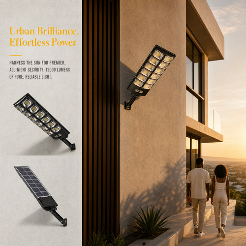 504 LED Super Bright Solar Security Light – 12000LM, Lights Up All Night