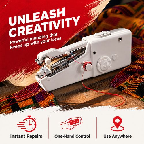 Portable Household Electric Sewing Machine Kit Travel-friendly Mini Pocket Handheld Sewing Equipment