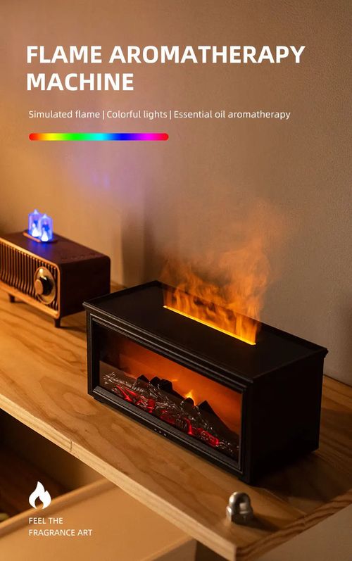 Flame Fireplace Aroma Diffuser Humidifier Night Light