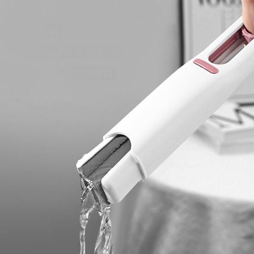Foldable Mini Mop Portable Wet & Dry Use Strong Absorbent Sponge Sliding Wringing 70-80% Dehydration Rate for Desktop Cleaning