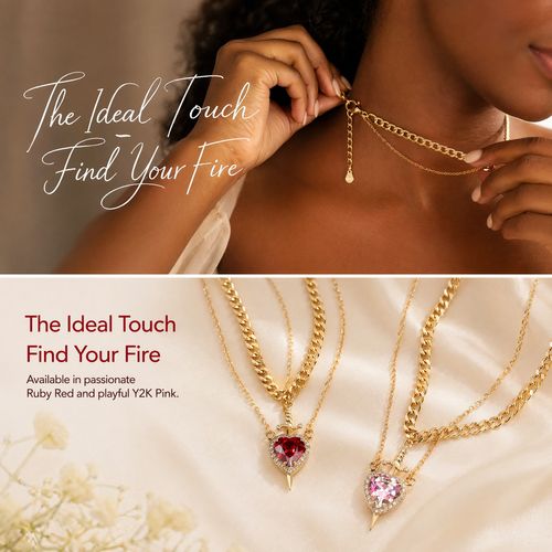 Heart & Sword Couple Necklace – A Symbol of True Love & Loyalty