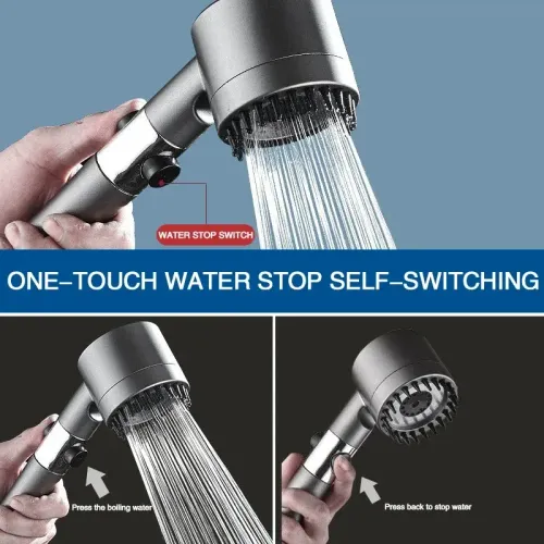 Powerful Pressurized Hand Shower Negative Ion Filter Spray Shower Head Massage Bath Faucet Bathroom Shower Head