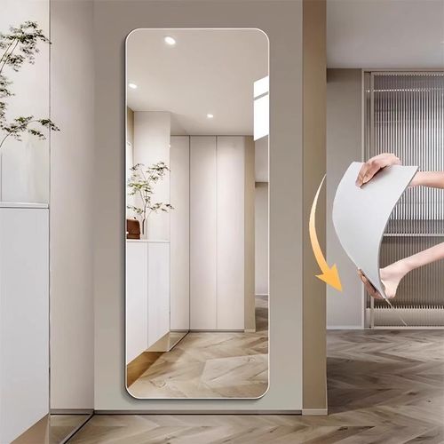 2026 New Model 2mm Thick Shatterproof Flexible Self-Adhesive Wall Mirror Film, suitable for home decor, walls, doors, and bathrooms