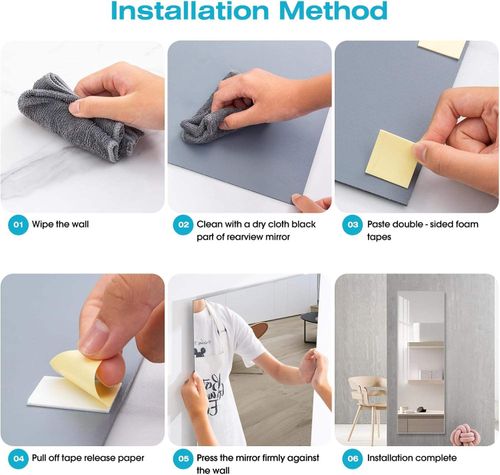 2026 New Model 2mm Thick Shatterproof Flexible Self-Adhesive Wall Mirror Film, suitable for home decor, walls, doors, and bathrooms