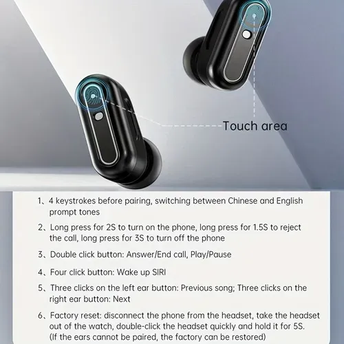 Waterproof Blood Oxygen Sleep Monitor 3 in 1 SmartWatch With Earphone