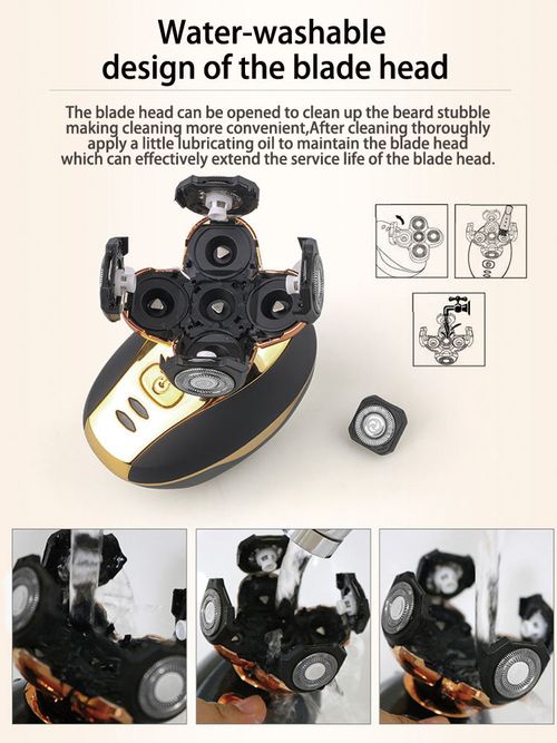 5 in 1 Premium Bald Head Electric Head Hair Shaver Micro Touch Titanium Floating Head Men Shaver