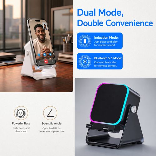 Smart Auto-Clamp Music Phone Holder for Safe Driving