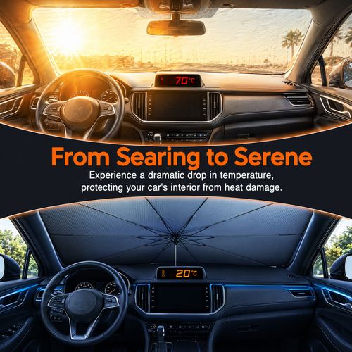 HeatShield Car Sun Visor Cover – Keep Your Car Cool, Protect Interior from Harsh Sunlight