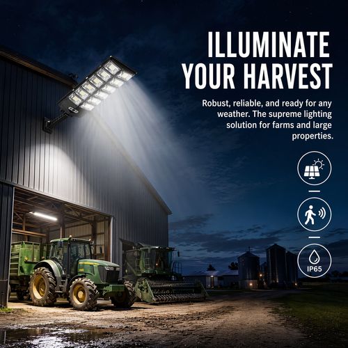 504 LED Super Bright Solar Security Light – 12000LM, Lights Up All Night