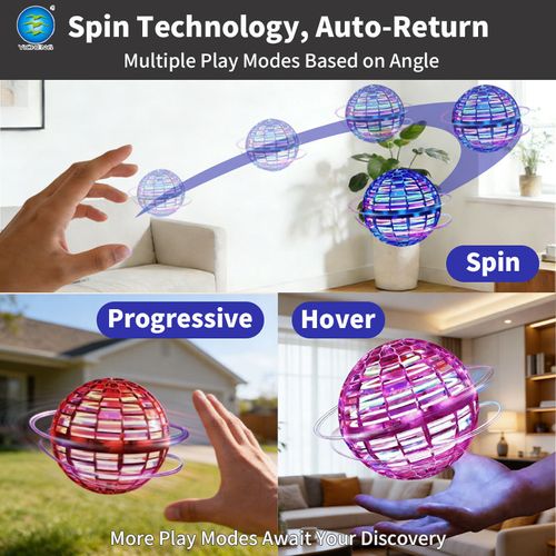 LED Flying Orb Hot Sale Magic Flying Spinner Boomerang Ball 360 Rotating Hover with Flying Ball Toy