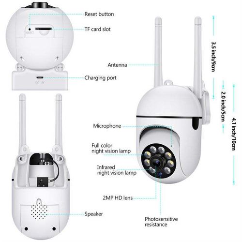 🔥🔥🔥Hot Sale: 50% Off! 1080p Mini Outdoor Wireless WiFi 360-Degree Panoramic IP Home Security Camera