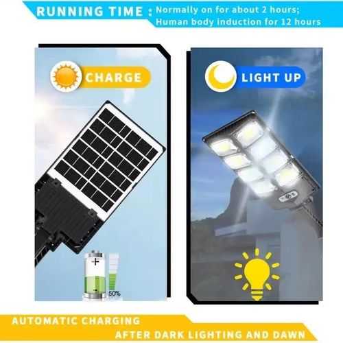 504 Led Powerful Lampe Solaire Outdoor Motion Sensor External Waterproof 12000 Lumen Solar Street Light
