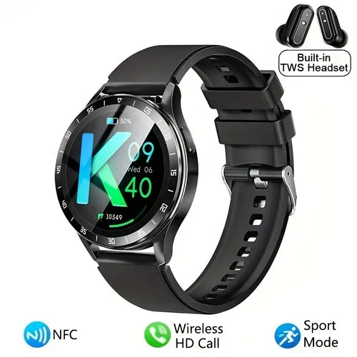 Waterproof Blood Oxygen Sleep Monitor 3 in 1 SmartWatch With Earphone