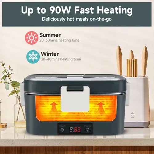 Electric Lunch Box Food Heater 3 in 1 Ultra Quick Heated Lu
