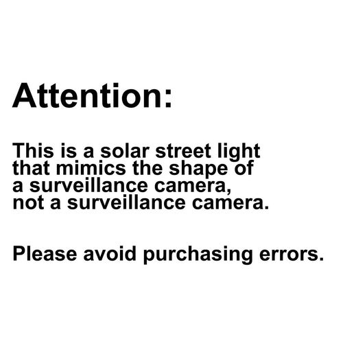 ⏰🔥Hot Sale: 49% Off ! Solar-Powered Simulated Surveillance Camera Street Light