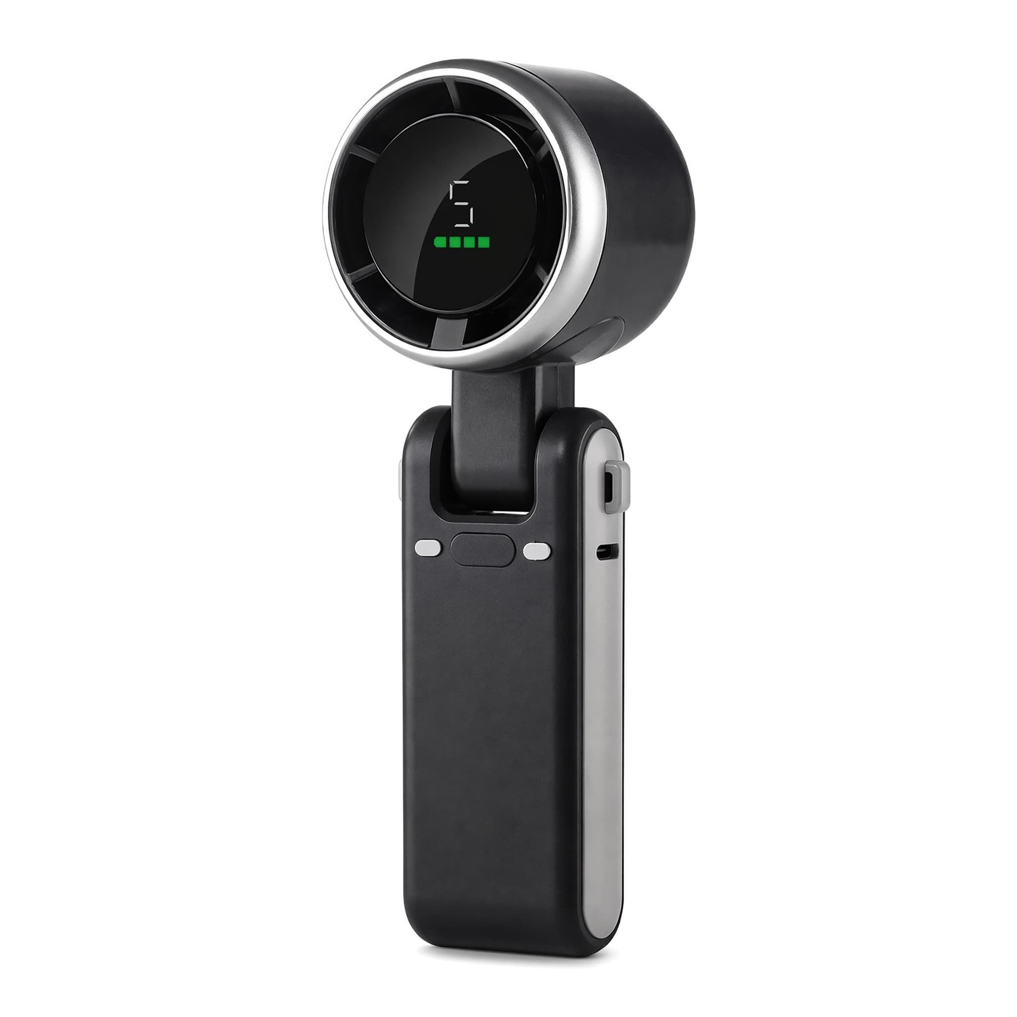 Portable Foldable Handheld Fan with LED Battery Display & Powerful Cooling