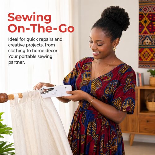Portable Household Electric Sewing Machine Kit Travel-friendly Mini Pocket Handheld Sewing Equipment