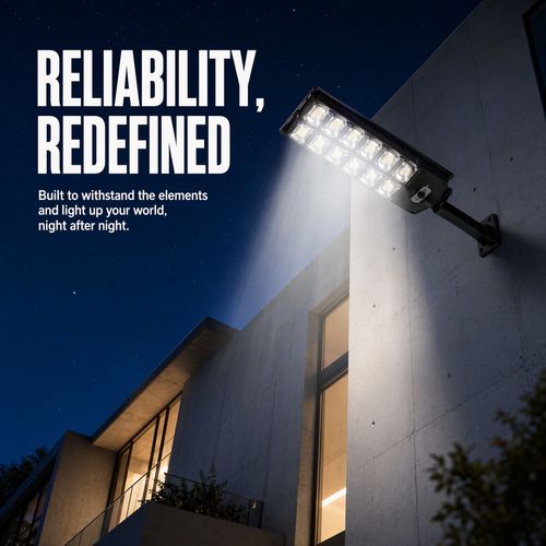 504 LED Super Bright Solar Security Light – 12000LM, Lights Up All Night