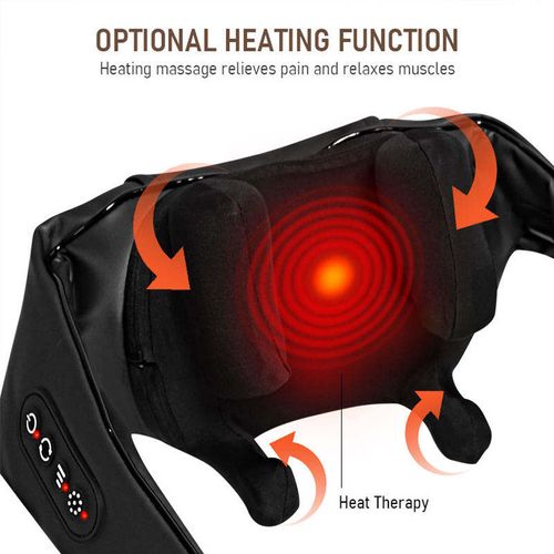 Portable Electric Hand Held Back Massage Devices for Neck and Shoulder Massager with Heat Neck Support for Travel Massage
