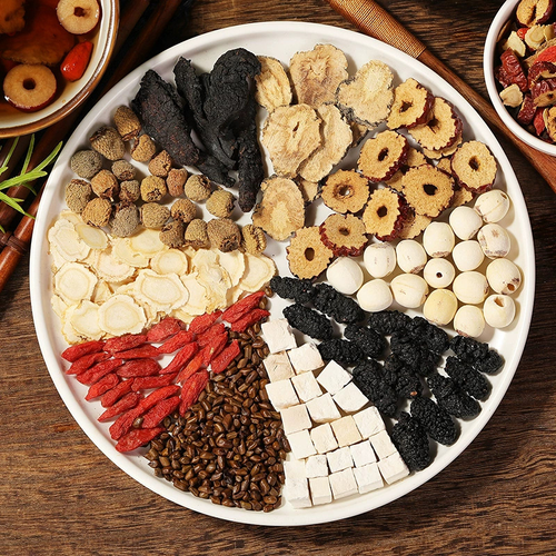 <1 box of 10 packs> Chinese Medicine Male Vitality Tea Maca Ginseng Polygonatum Wolfberry Mulberry Leaf Tea Chinese Traditional Formula