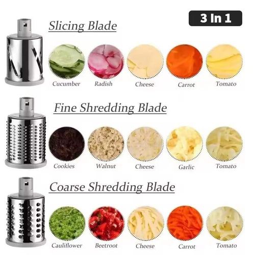 430 Stainless Steel Vegetable Cutter Round Rotating Cheese Grater Vegetable & Potato Cube Cutter Fruit & Vegetable Slicing Tool