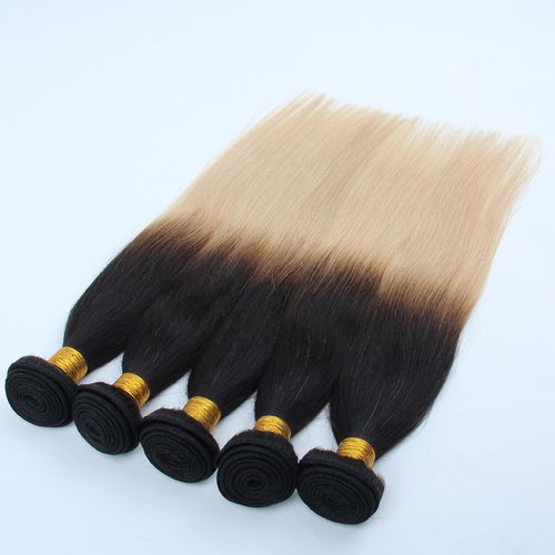 1b 613 Blonde straight hair weft 3pcs