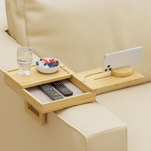 Folding sofa armrest tray