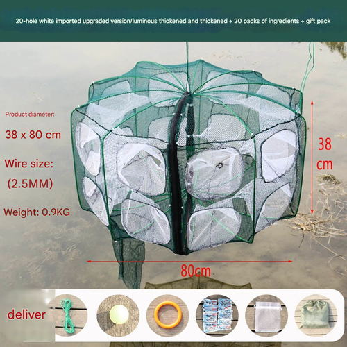 Armadilhas dobráveis ​​para camarão e peixes