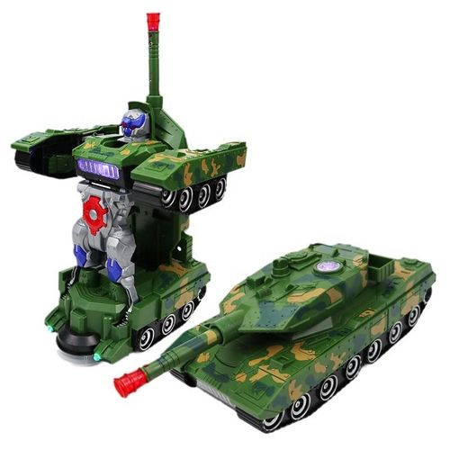 2-in-1 Transforming Robot Toy for Kids with Sound and Light Effects