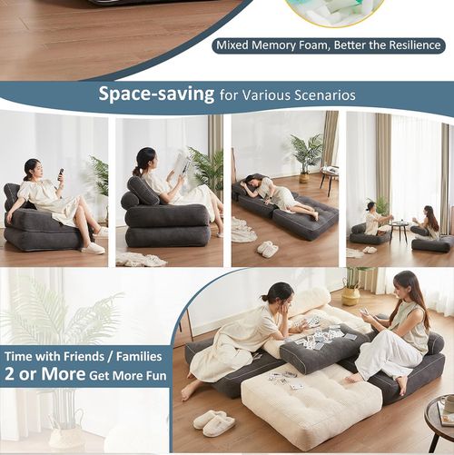 Folding Sofa Bed, Convertible Sleeper Chair for Adults,