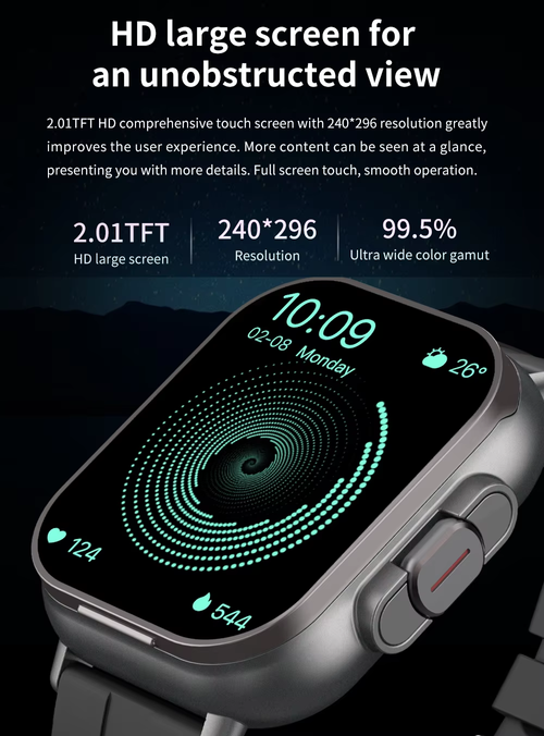 2-in-1 Smart Fitness Watch with Built-in TWS Earbuds