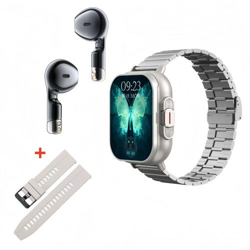 2-in-1 Smart Fitness Watch with Built-in TWS Earbuds